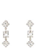 Alessandra Rich Square Earrings — Clear