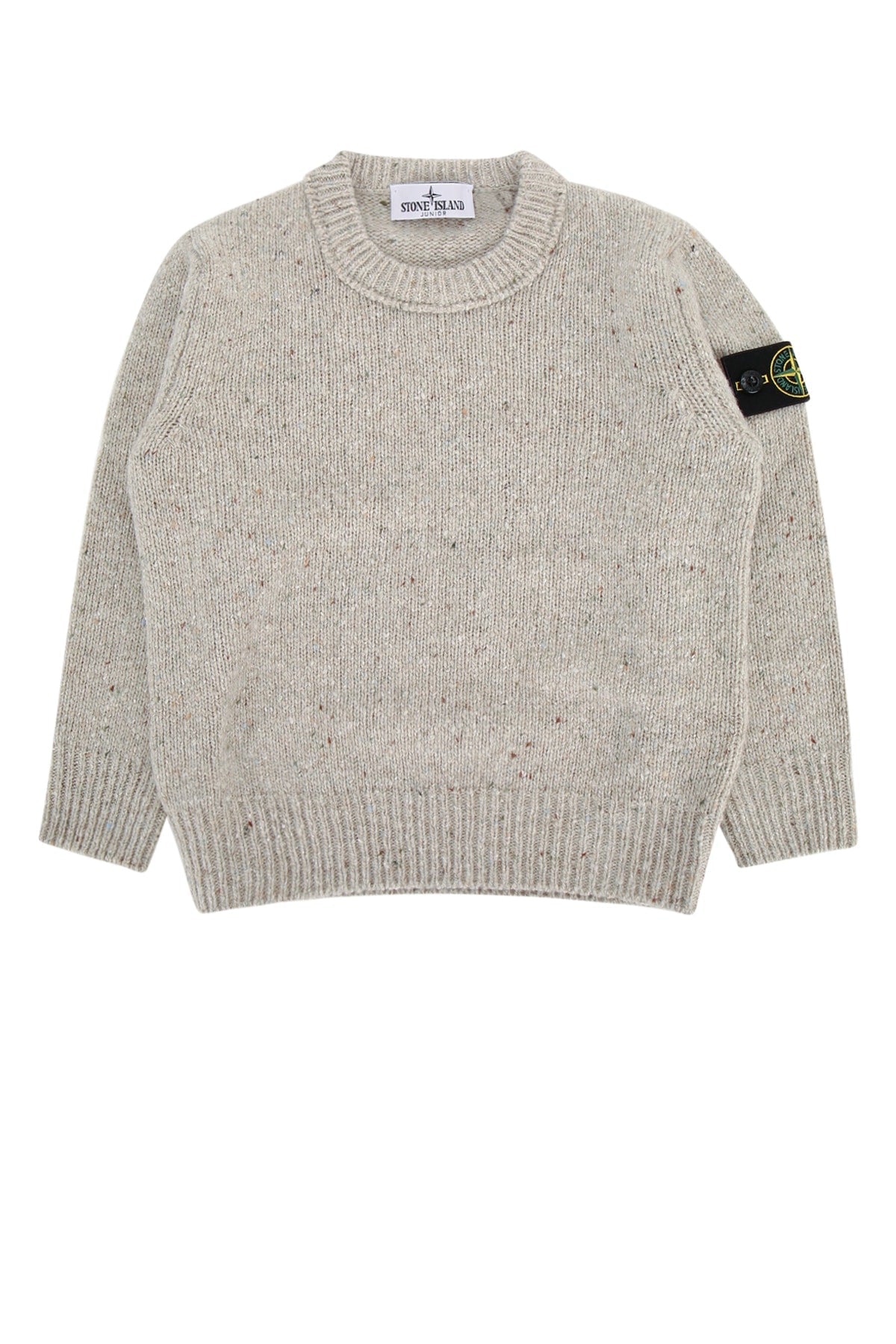 Stone Island Kids Neck Sweater — Beige