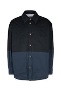 Thom Browne Color-Block Cotton Jacket — Navy