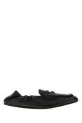 Miu Miu Nappa Leather Ruched Loafer — Black