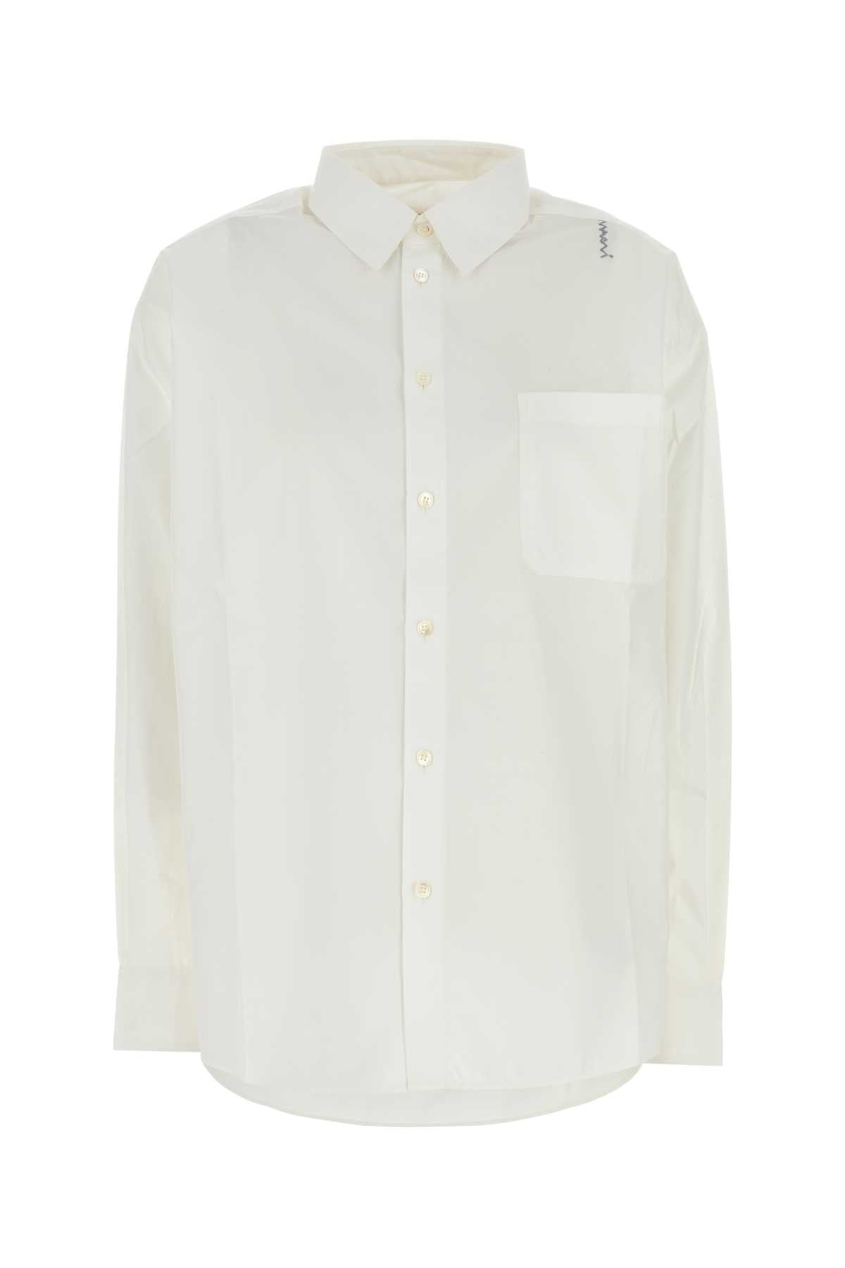 Camisa Marni de popelina — Blanco