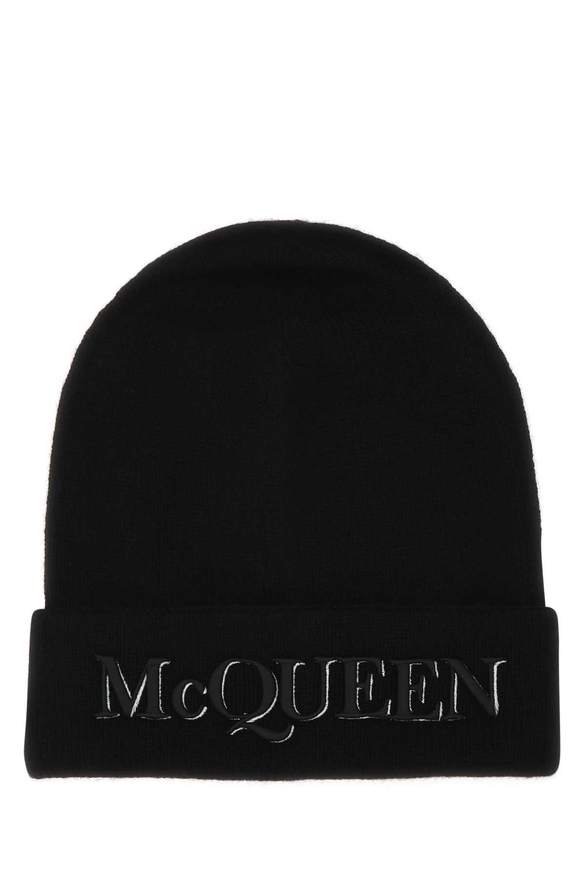 Alexander McQueen CAPPELLO Cashmere Beanie — Black