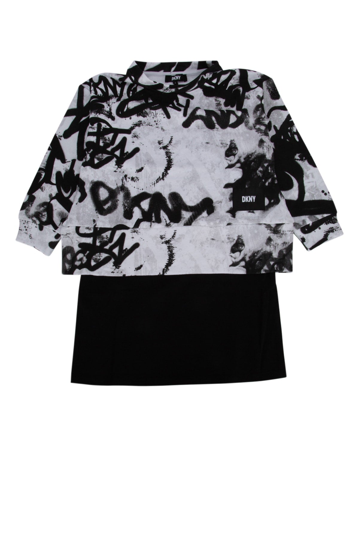 Dkny Junior Graffiti-Print Jersey Dress — Multicolor