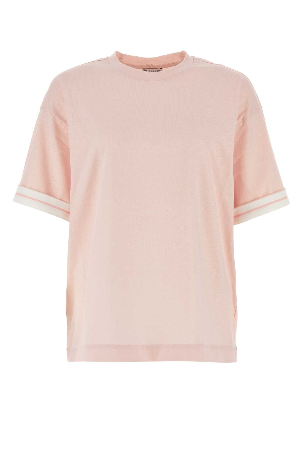 Burberry Cotton Oversize T-Shirt — Pink