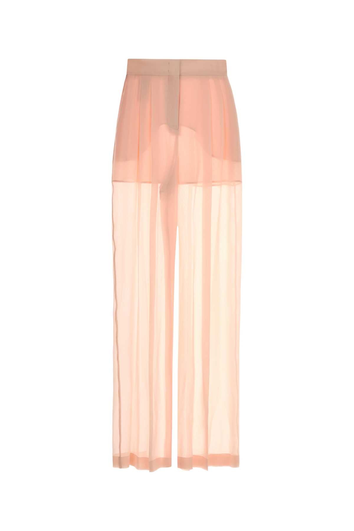 Alberta Ferretti Silk Wide-Leg Trousers — Pink