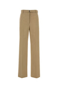 Prada 100% Cotton Trousers — Beige