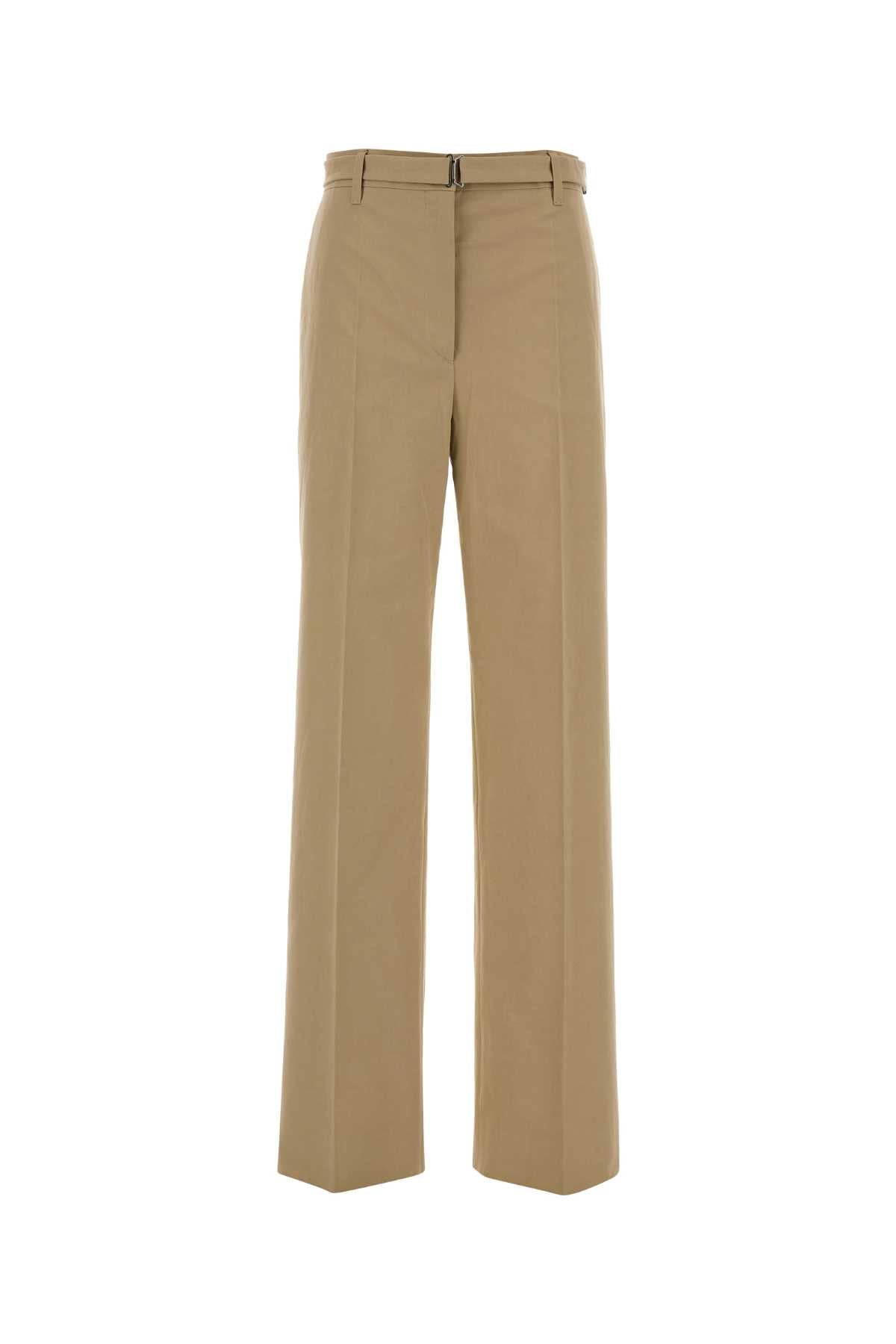 Prada 100% Cotton Trousers — Beige