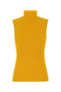 Loewe Ribbed Viscose Tank Top — Yellow