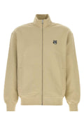 Maison Kitsune Embroidered Logo Organic Cotton Sweatshirt — Beige