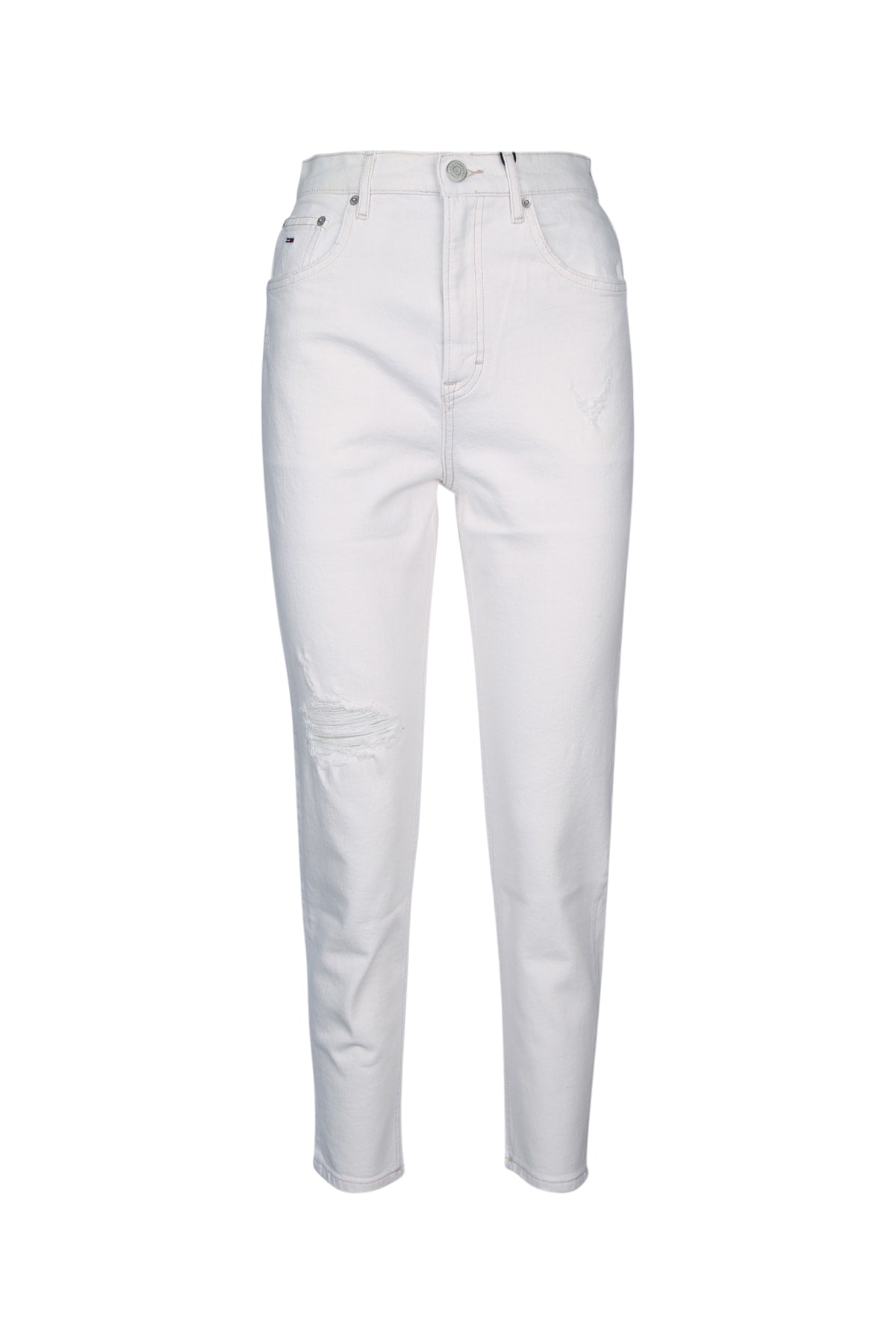 Tommy Hilfiger Jeans Distressed Regenerative Cotton Jeans — White