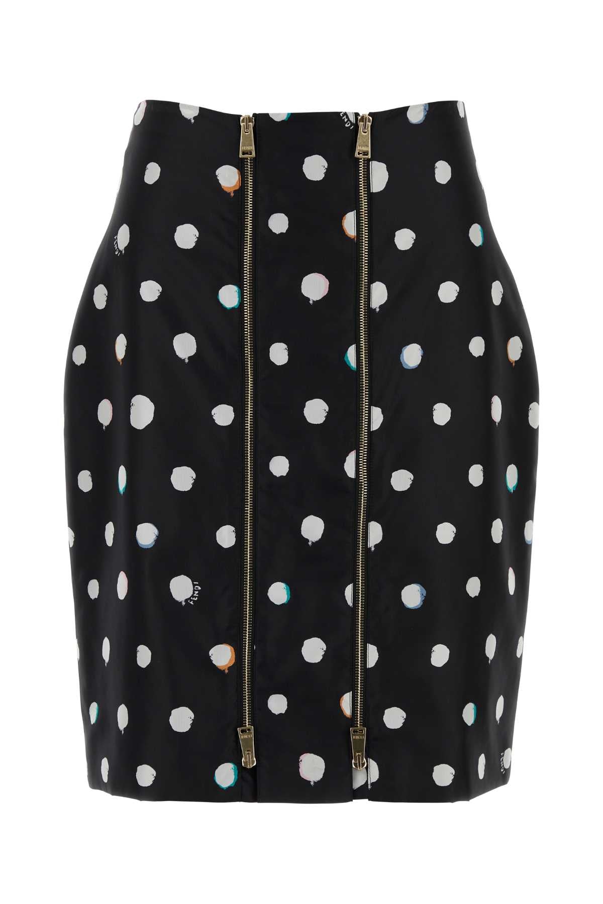 Fendi Dots Skirt — Black