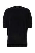 Jil Sander Cashmere Crew-Neck Sweater — Black