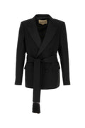 Valentino Garavani Virgin Wool Double-Breasted Blazer — Black