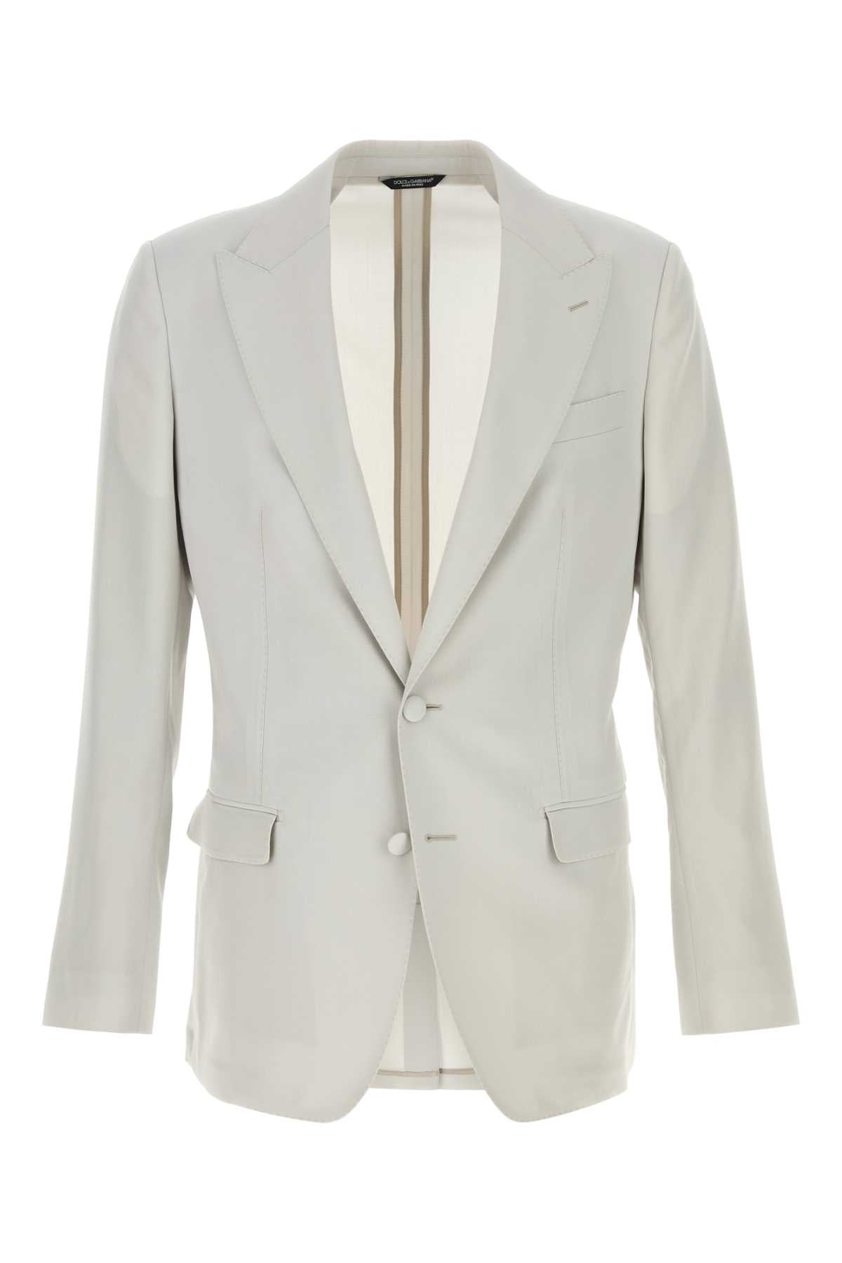 Dolce & Gabbana Virgin Wool Blazer — Beige