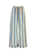 Ganni Striped Cotton Trousers — Multicolor
