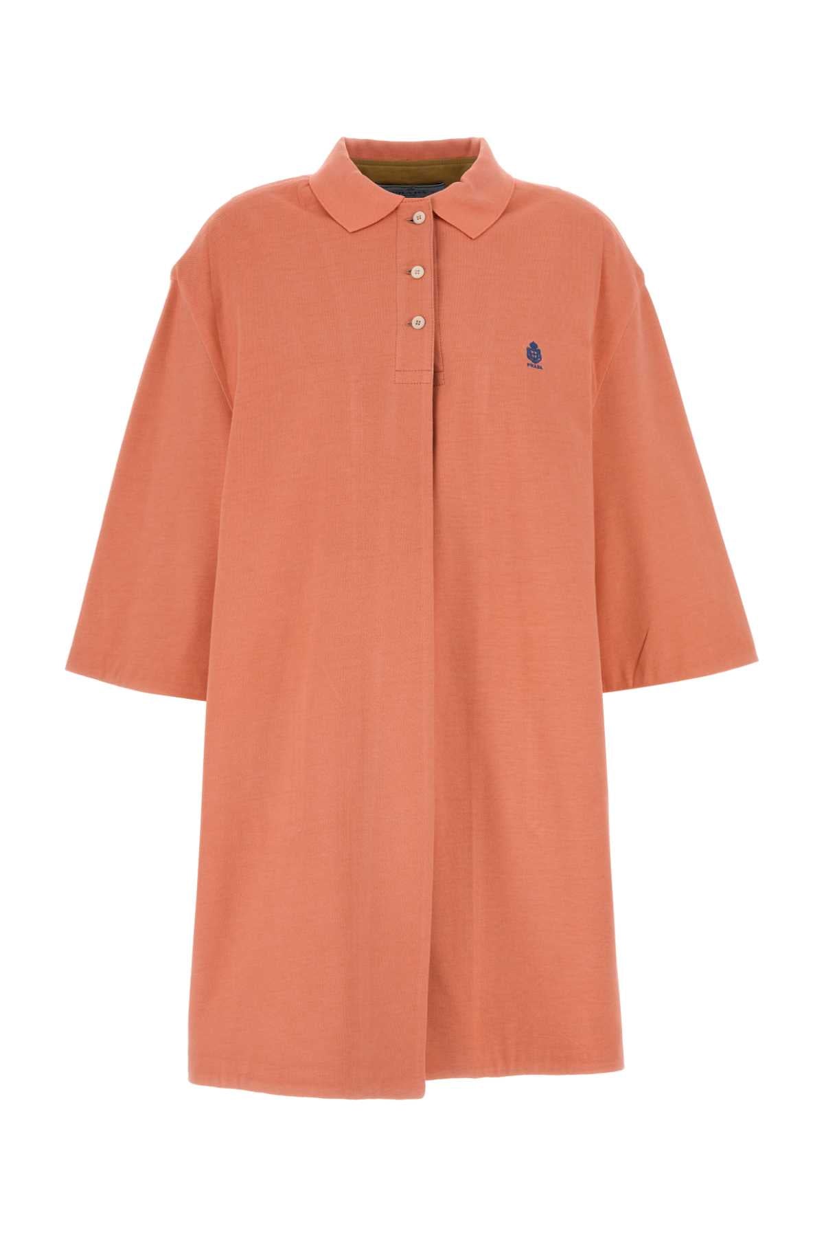 Prada Cotton Piquet Coat — Pink