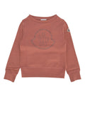 Moncler Jr Logo-Embroidered Cotton Sweatshirt — Bronze