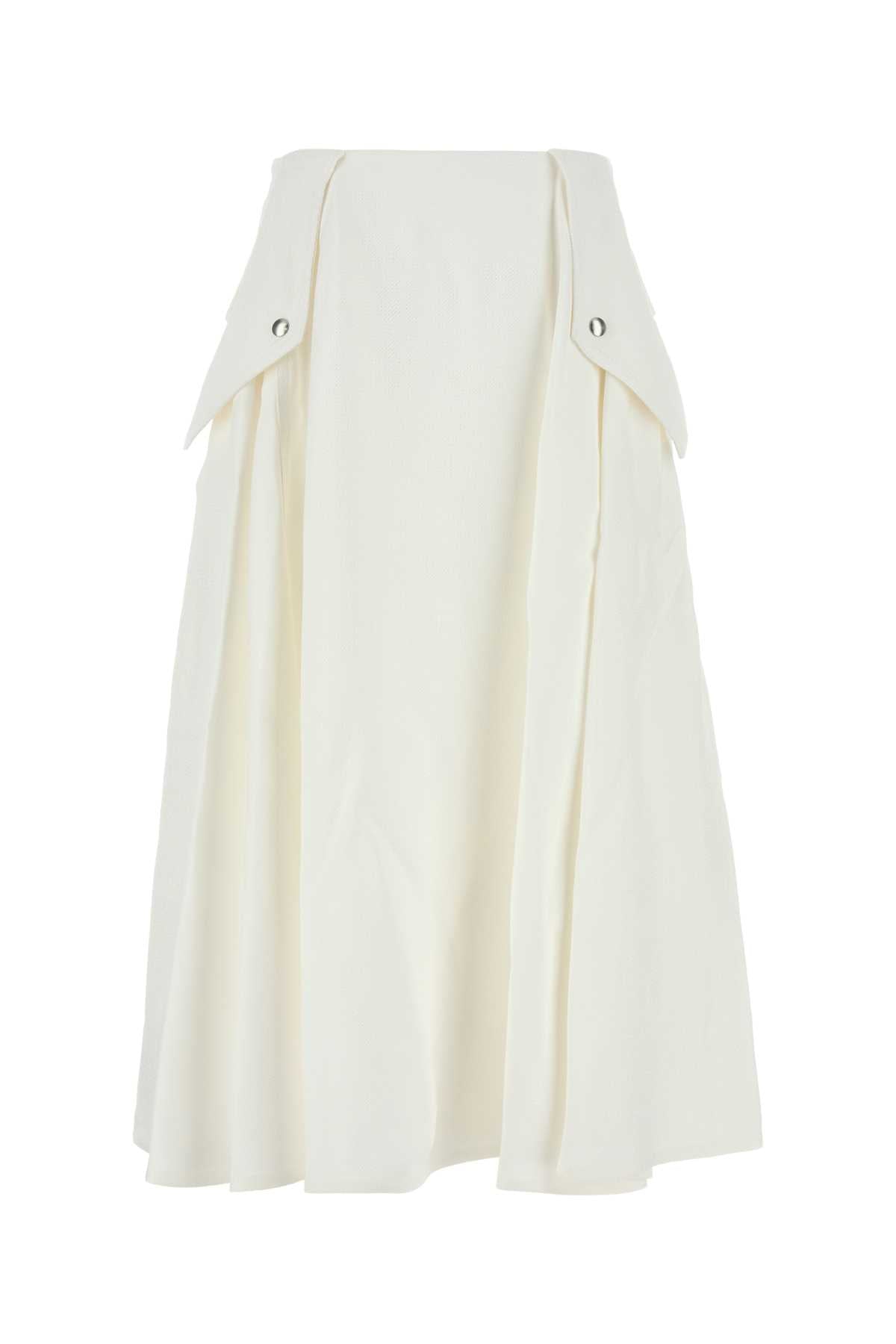 Bottega Veneta Bianca Skirt — White