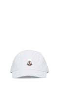 Moncler Jr BASEBALL Cotton Baseball Cap — White