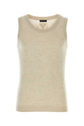 Prada Cashmere Tank Top — Beige