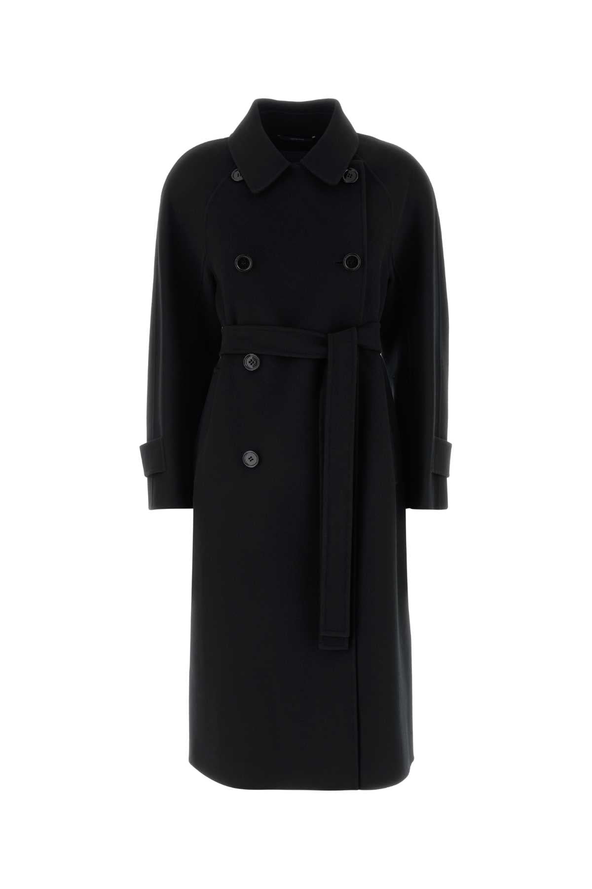 S Maxmara Samanta Coat — Black