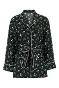 Dolce & Gabbana Floral-Print Silk Shirt — Black