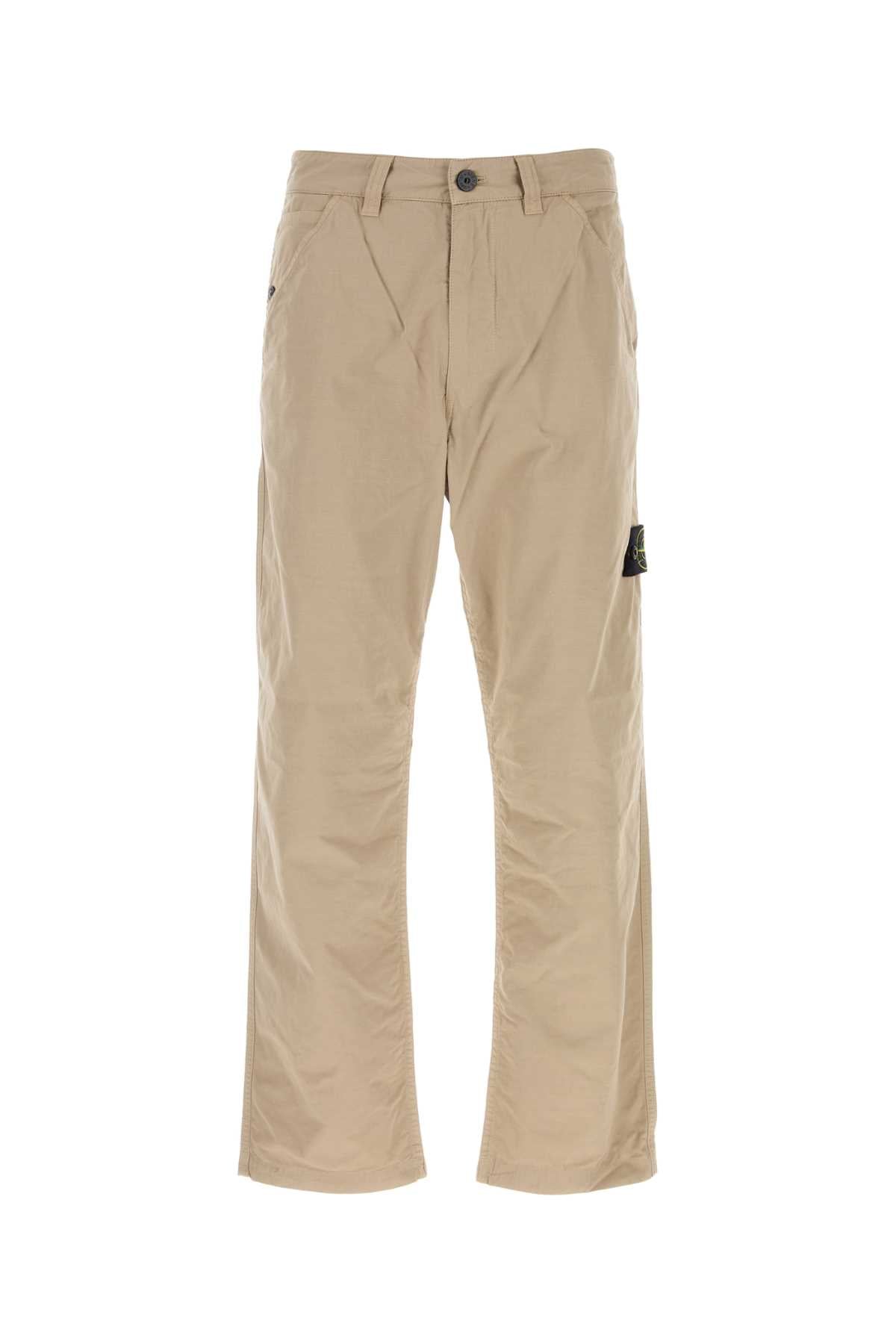 Stone Island Cotton Trousers — Beige