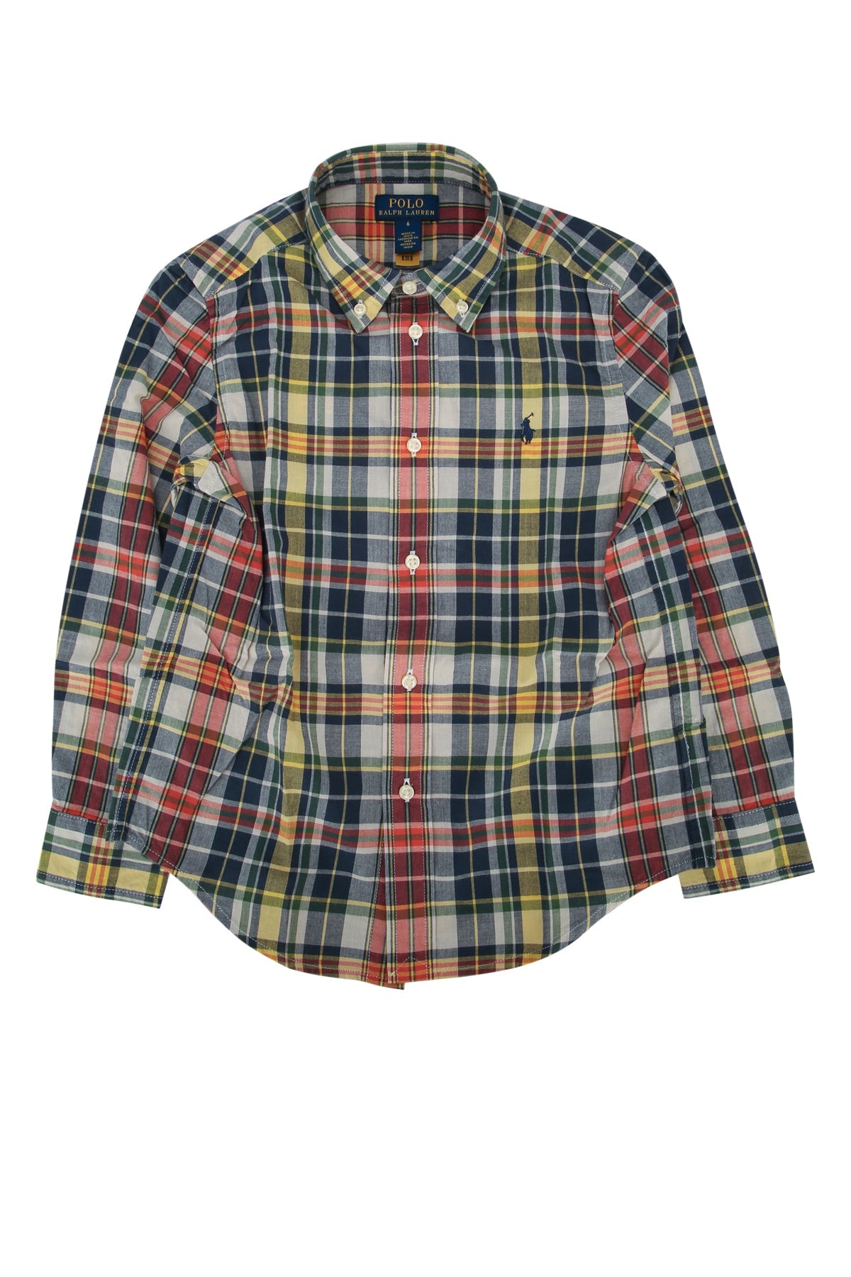 Polo Ralph Lauren Plaid Cotton Shirt — Navy