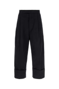 Thom Browne Cropped Cotton Trousers — Navy