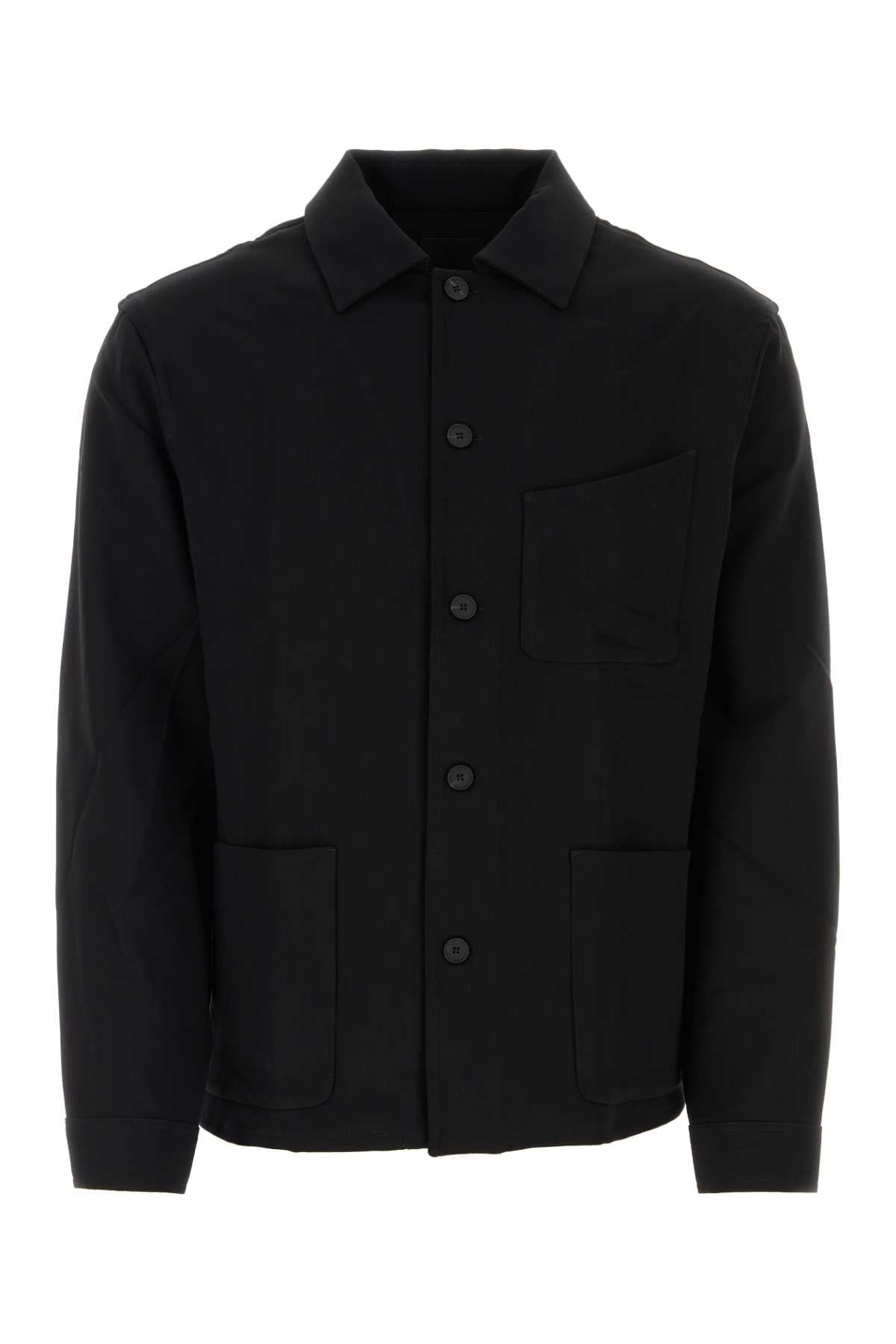 Givenchy Wool Blend Overshirt — Black