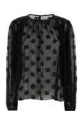 Dolce & Gabbana Logo Blouse — Black
