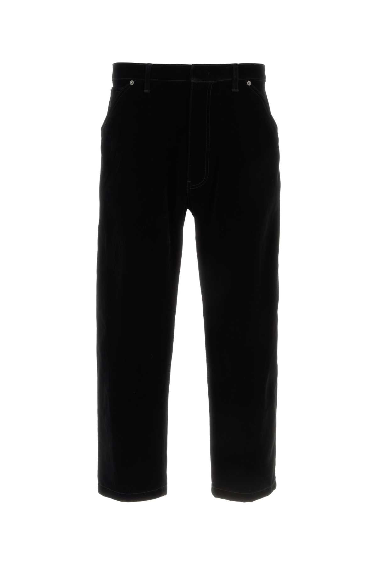 Prada Velvet Denim Trousers — Black