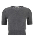 Jil Sander Virgin Wool Crewneck Sweater — Gray