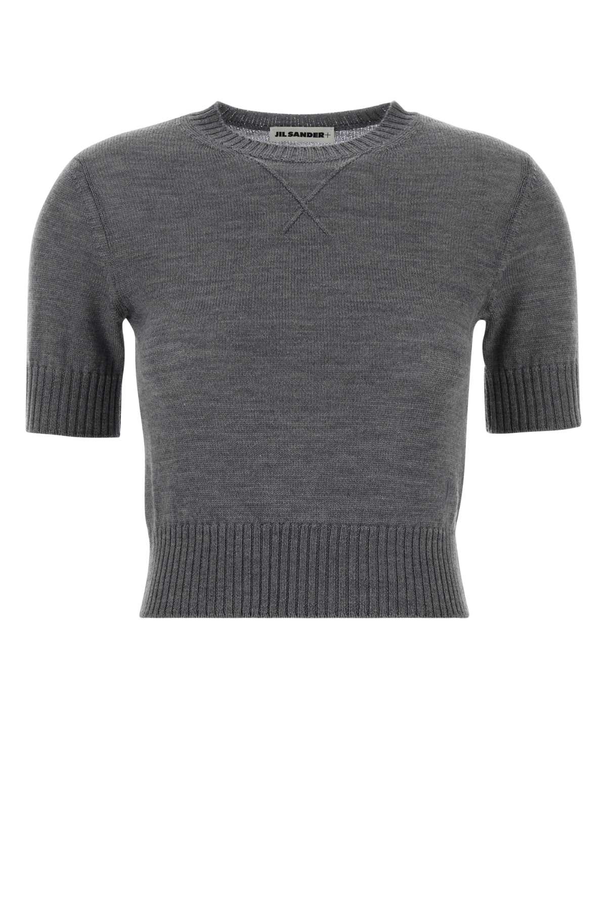 Jil Sander Virgin Wool Crewneck Sweater — Gray