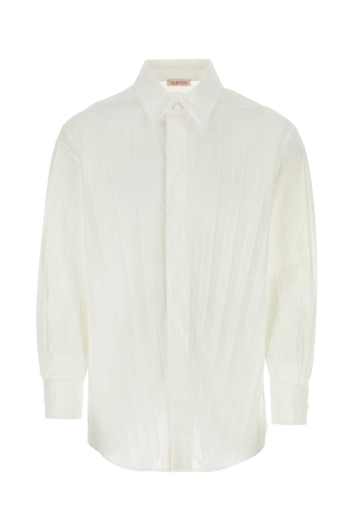 Valentino Garavani Tech Nylon Oversize Shirt — White