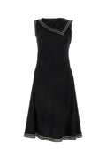 Burberry Studded Collar Dress — Black