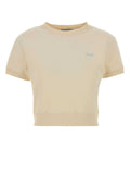 Prada Cotton Crew-Neck T-Shirt — Beige