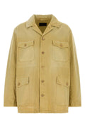 Prada Cotton Overshirt Jacket — Beige