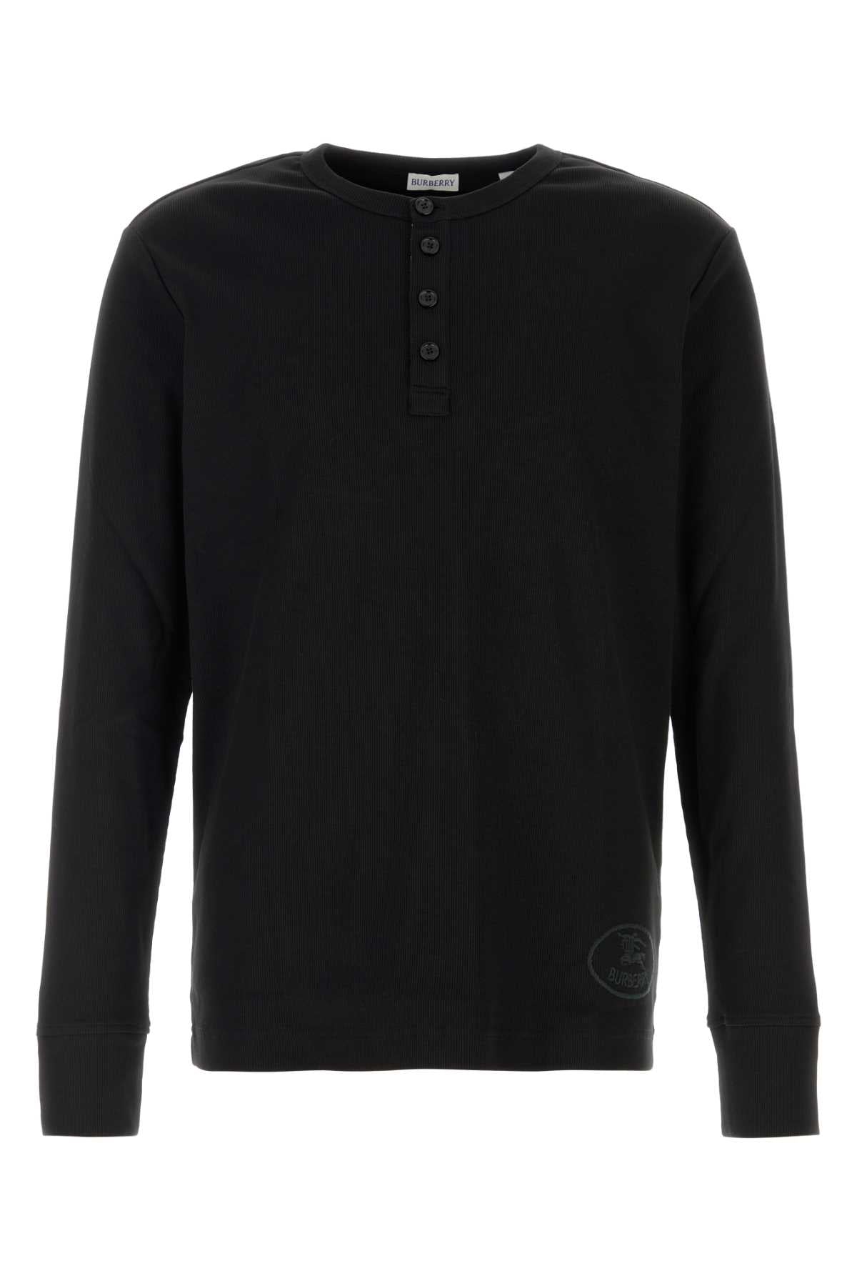 Burberry Stretch Cotton T-Shirt — Black