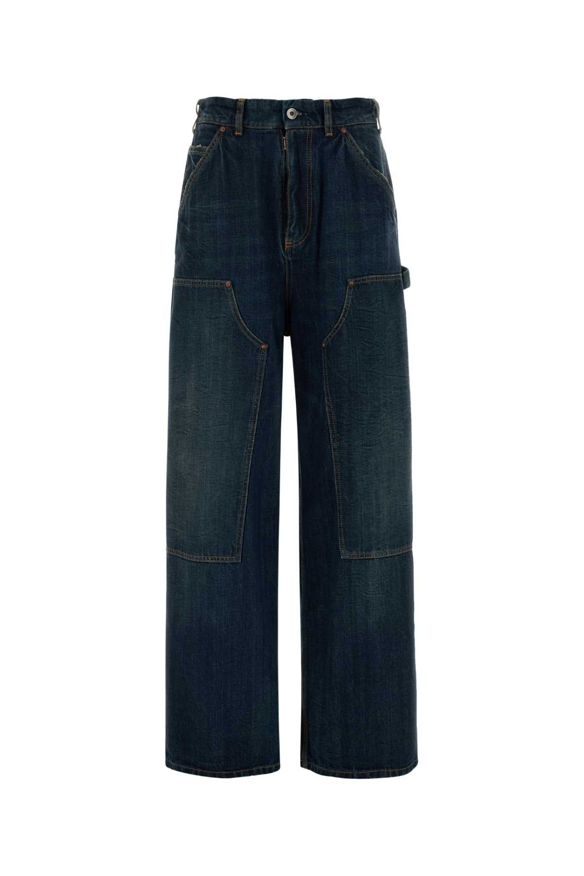 Maison Margiela Cargo-Pocket Denim Jeans — Blue