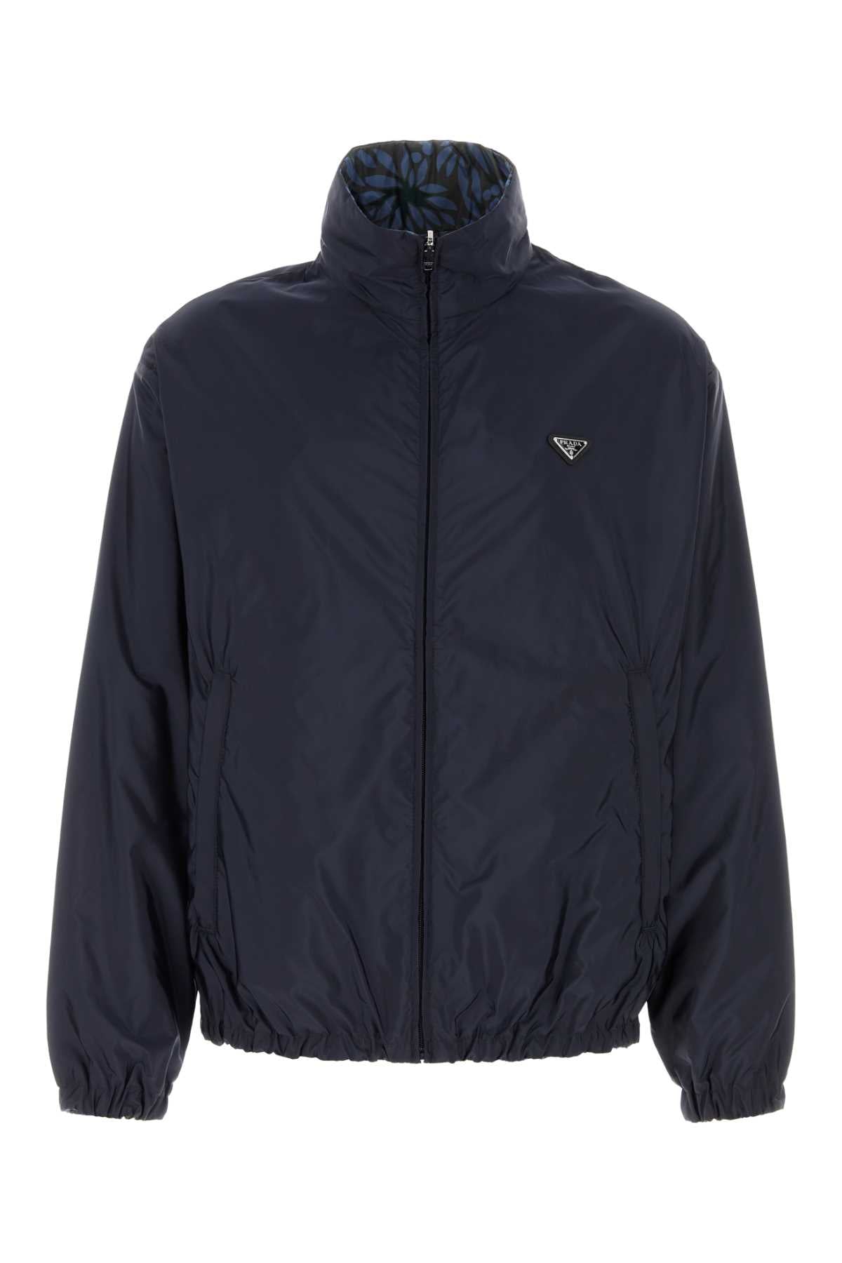 Prada Re-Nylon Reversible Down Jacket — Navy