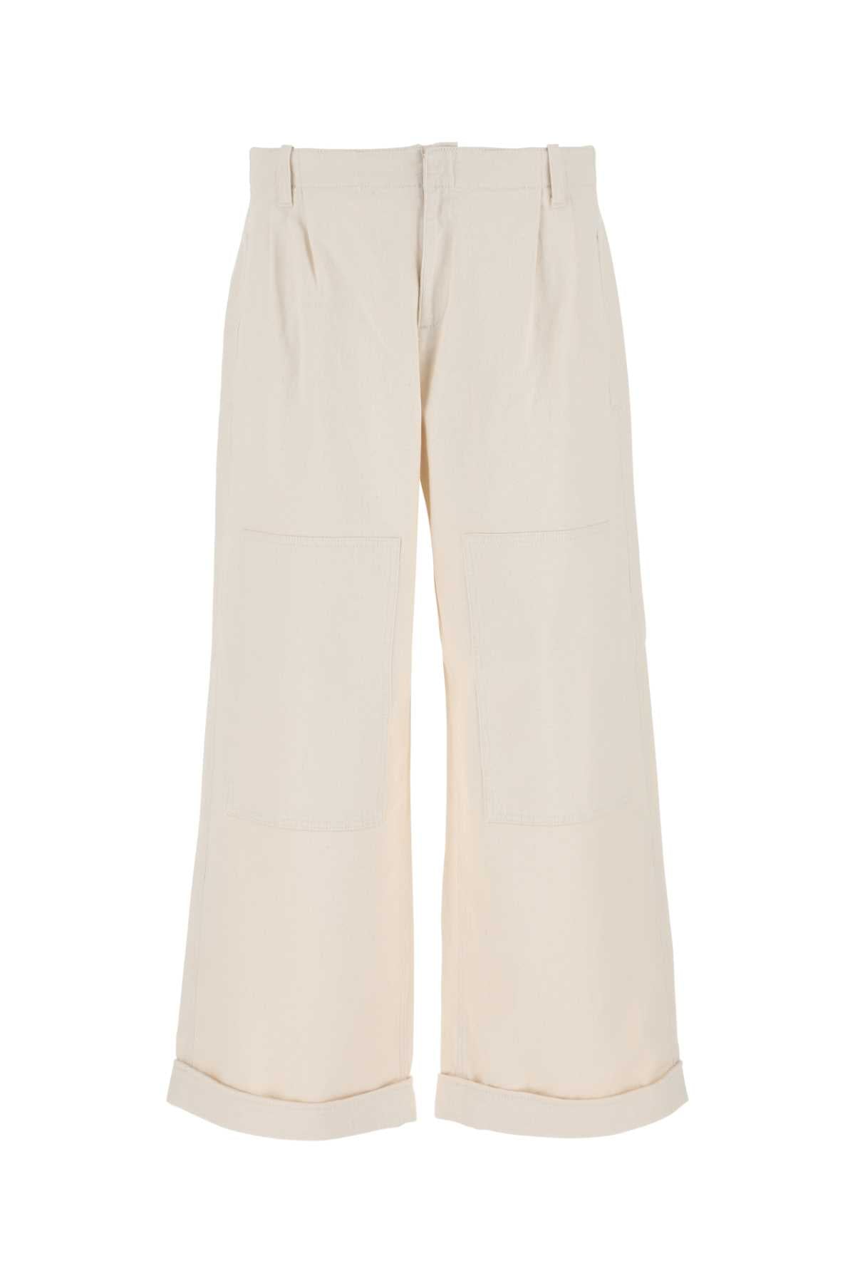 Etro Stretch Cotton Wide-Leg Trousers — White