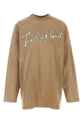 Fear Of God Cotton Oversize T-Shirt — Beige