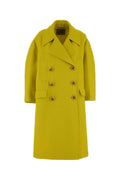 Balenciaga Double-Breasted Wool Coat — Yellow