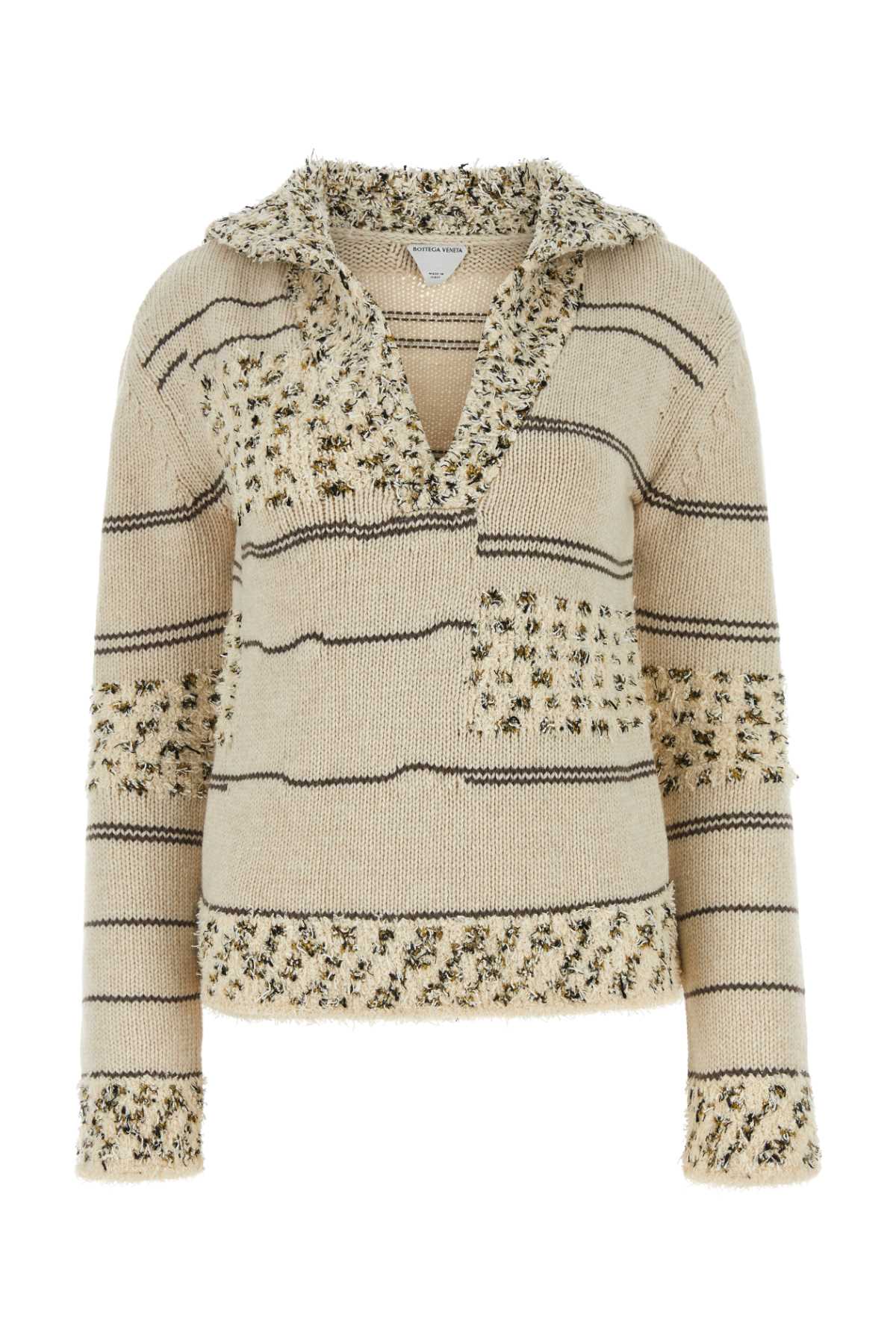 Bottega Veneta Sfrangiata Polo Shirt — Beige