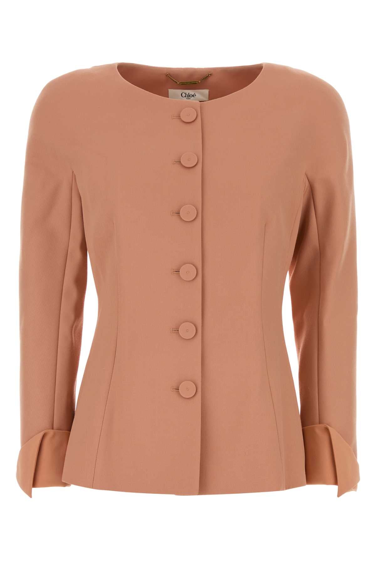 Chloé Virgin Wool Blazer — Pink