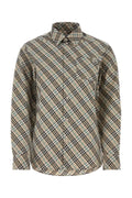 Burberry Plaid Poplin Shirt — Beige