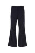 Wales Bonner Cotton Flared Trousers — Navy