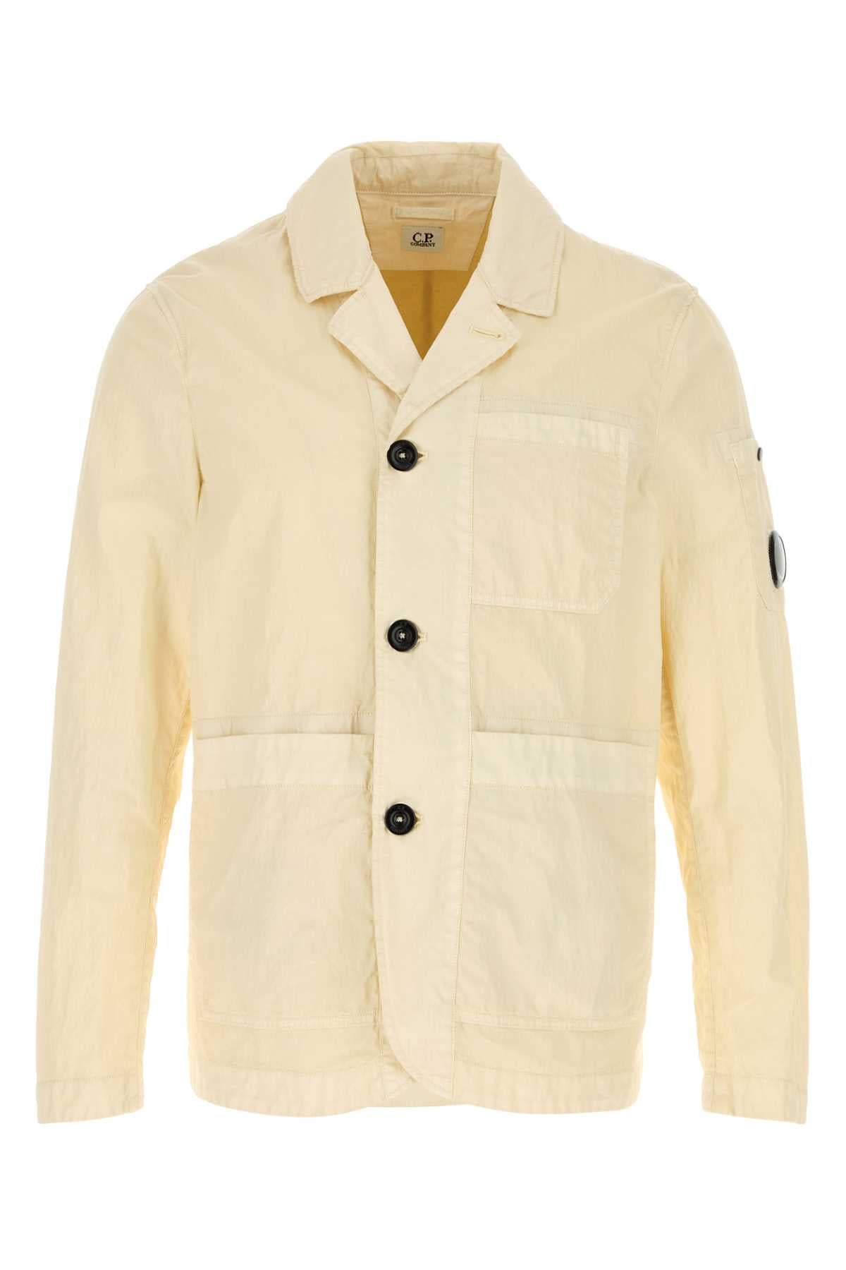 C.P. Company 50 Fili Wax Lens Blazer — Beige