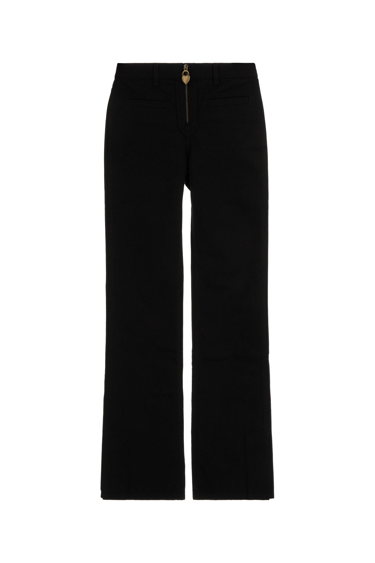 Chloé High-Waist Cotton Trousers — Black